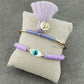 Go to Beach for Summer Bracelets Fashion Handmade Angle Lucky Evil Eye  Bracelet with Good Tassel